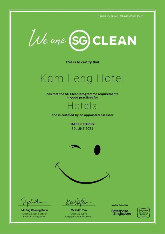 Kam Leng Hotel Singapur Exterior foto
